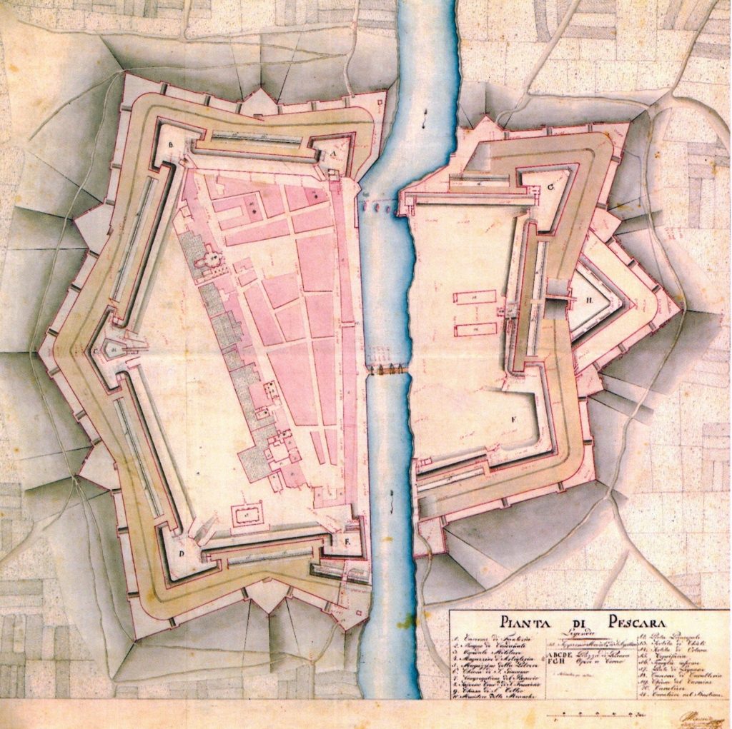 CARTA STORICA DELLA FORTEZZA DI PESCARA